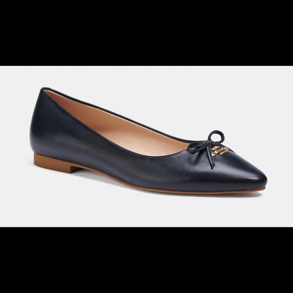 NWT Coach Annabel Leather Ballet Heels (sz 8)